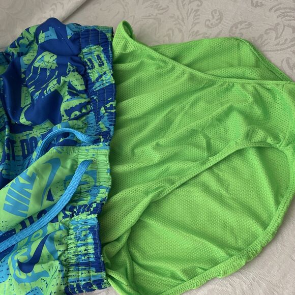 Nike Just Do It Swoosh Print Drawstring Volley Swim Shorts M Green NESSA558-001 - Picture 8 of 8